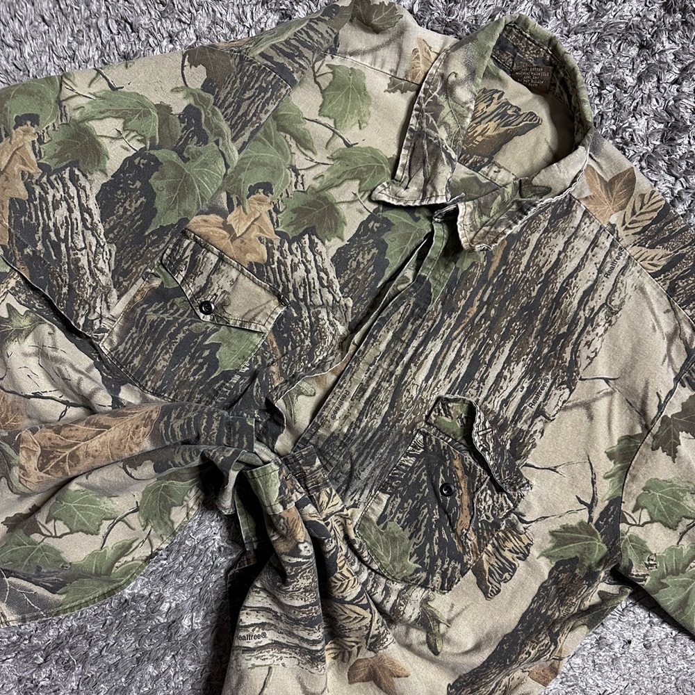 Vintage Camo Button Down Shirt